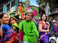 Gudi Padwa 2023: महाराष्ट्र में धूमधाम से मनाया गया गुड़ी पड़वा, पारंपरिक पोशाक में दिखे बच्चे और महिलाएं
