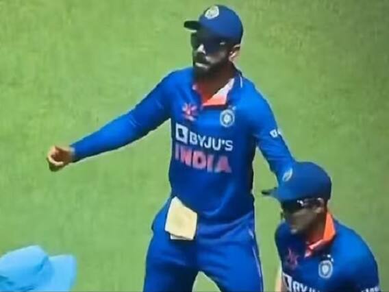 IND vs AUS 3rd ODI Virat Kohli Lungi Dance Chennai India vs Australia Video Went Viral - Watch Virat Kohli Dance: ચાલુ મેચે મેદાન વચ્ચે અચાનક કોહલીને શું થઈ ગયું? લુંગી ડાંસના Videoએ મચાવી ધૂમ