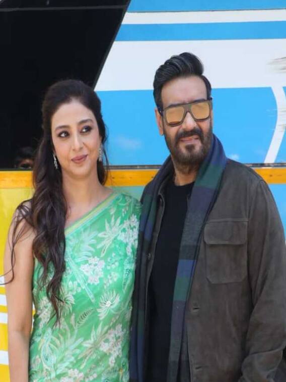 Tabu And Ajay Devgn Spotted During Bholaa Promotions
