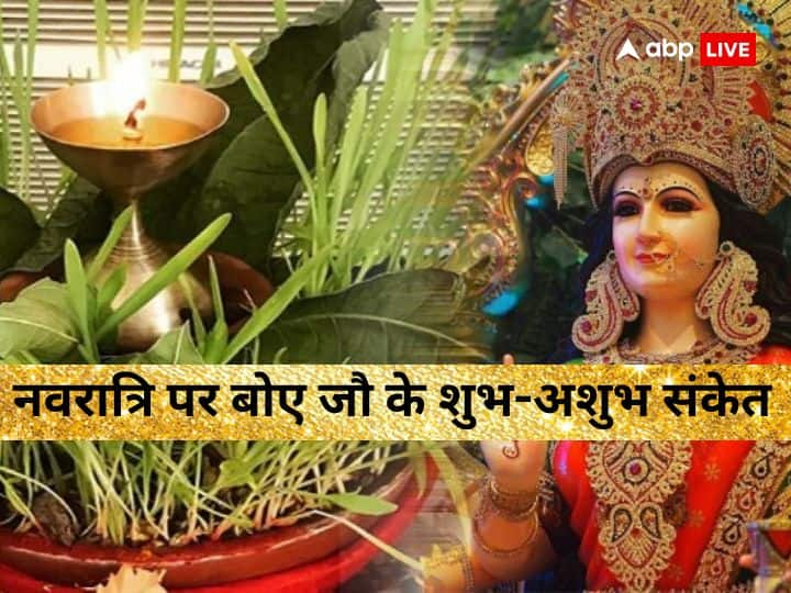 Navratri 2023 Jau Significance: नवरात्रि पर जौ या ज्वार बोने का महत्व है. लेकिन क्या आप जानते हैं कि नवरात्रि में बोए गए जौ के रंग और बढ़ने की वृद्धि से शुभ-अशुभ के संकेत मिलते हैं.