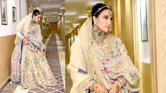 সোনালি লেহঙ্গায় নজরকাড়া স্বরা, ধন্যবাদ জানালেন প্রস্তুতকারককে