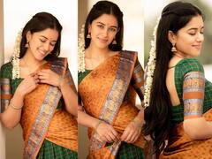 Mirnalini Ravi: தாவணி போட்ட தீபாவளியாக புகைப்படங்களை பதிவிட்டு ரசிகர்களை கவர்ந்த நாயகி மிருணாளினி ரவி!