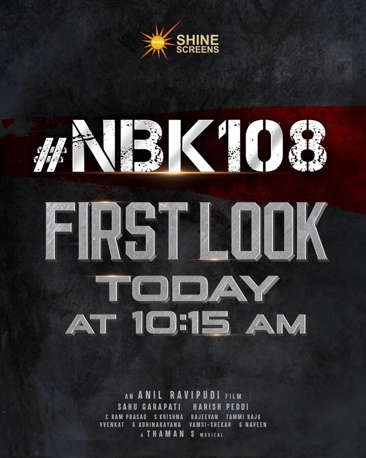 அதற்கேற்றவாரு, என்.பி.கே 108 படத்தின் ஃபர்ஸ்ட் லுக் வெளியானது.