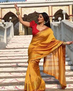 Monalisa Latest Photos : भोजपुरी अभिनेत्रीचा साडीत भन्नाट लूक; पाहा फोटो