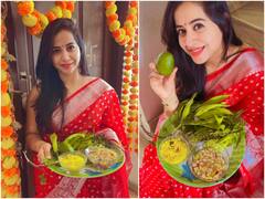 స్వాతి దీక్షిత్ ఉగాది పచ్చడి - అచ్చ తెలుగు పడుచువలె అందంగా ముస్తాబైన బిగ్ బాస్ బ్యూటీ