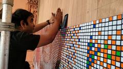 4212 रुबिक क्यूबद्वारे सर्वात मोठी साईंची प्रतिमा, इंडिया बुक ऑफ रेकॉर्डमध्ये नोंद