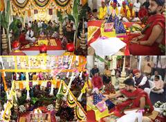 Pune news: दगडूशेठ गणपती मंदिरात निनादले मंगलाष्टकांचे सूर;  दणक्यात पार पडला श्री वल्लभेश मंगलम् विवाह सोहळा