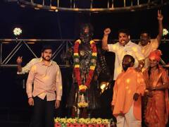 कोल्हापूर : निगवे खालसात पूर्णाकृती शिवरायांच्या पुतळ्याचे लोकार्पण