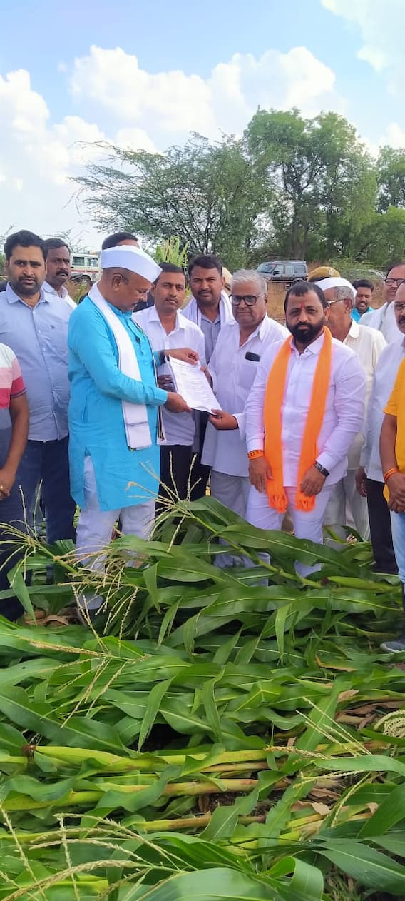 Abdul Sattar : कृषीमंत्री सत्तारांनी केली नुकसानग्रस्त भागाची पाहणी, शेतकऱ्यांशी साधला संवाद