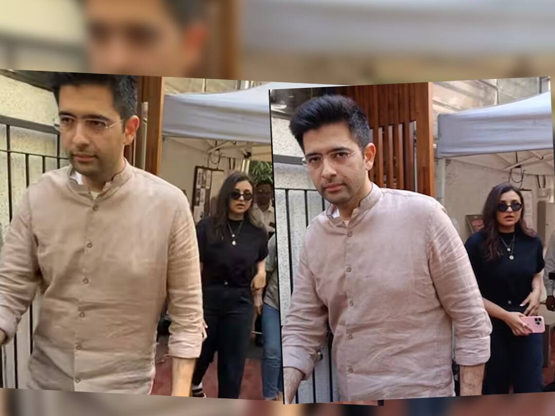 Raghav Chadha and Parineeti Chopra affair Spotted after dinner have lunch together in Mumbai AAP Bollywood  Raghav Chadha : आपचे खासदार राघव चढ्ढा आणि परिणीती चोप्राचे अफेअर सुरू? डिनरनंतर आज मुंबईत लंचला दोघे एकत्रित 