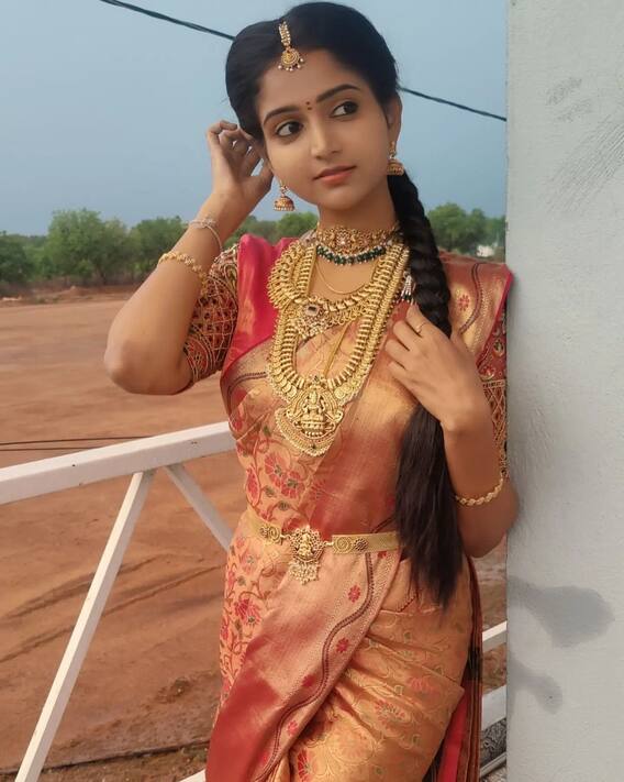 Brahmamudi Deepika Rangaraju: రిసెప్షన్ కి  'బ్రహ్మముడి' కావ్య (దీపిక రంగరాజు) ఎంత బాగా ముస్తాబైందో