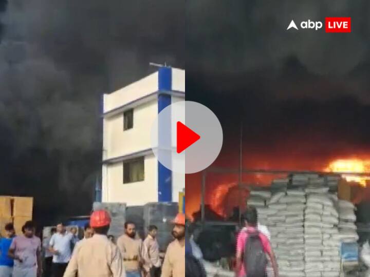 Gujarat Massive Fire Broke out at Packaging Company in Valsad Watch: गुजरात के वलसाड में पैकेजिंग कंपनी में लगी भीषण आग, 24 घंटे के अंदर ऐसी दूसरी घटना, देखें वीडियो