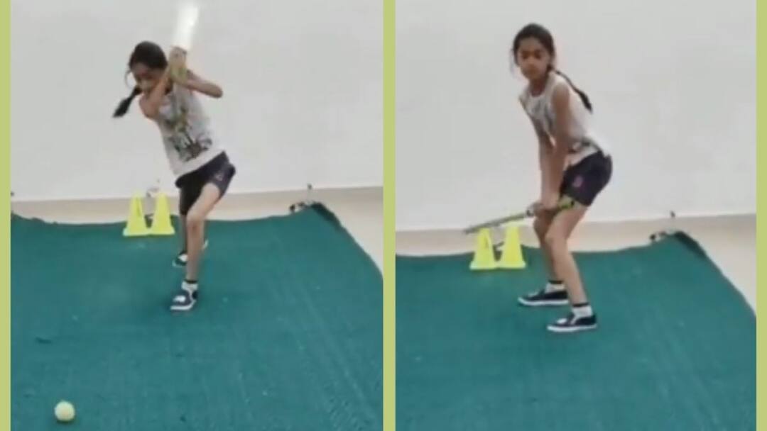 છોકરીએ એક પછી એક ફટકાર્યા જબરદસ્ત શોટ્સ, Video જોઈને તમે પણ બની જશો ફેન Viral Video: This Little Girl’s Stunning Shot During Net Practice Will Make Your Jaw Drop છોકરીએ એક પછી એક ફટકાર્યા જબરદસ્ત શોટ્સ, Video જોઈને તમે પણ બની જશો ફેન