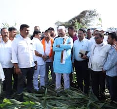 Abdul Sattar : कृषीमंत्री अब्दुल सत्तार बांधावर, नुकसानग्रस्त भागाची पाहणी