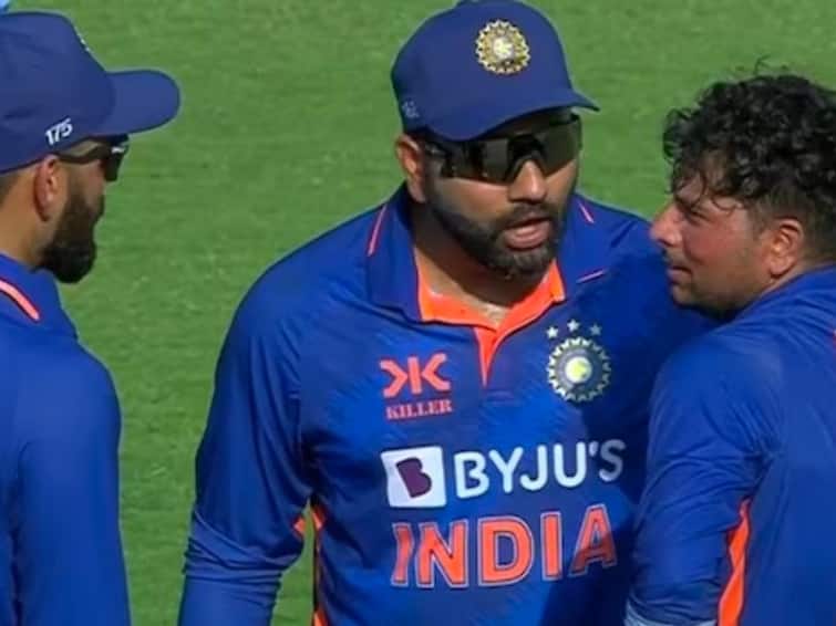 Watch: Rohit Sharma Lashes Out At Kuldeep Yadav Post Taking DRS In 3rd ODI vs Australia Watch: Rohit Sharma Lashes Out At Kuldeep Yadav Post Taking DRS In 3rd ODI vs Australia