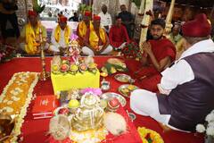 Pune news: दगडूशेठ गणपती मंदिरात निनादले मंगलाष्टकांचे सूर;  दणक्यात पार पडला श्री वल्लभेश मंगलम् विवाह सोहळा