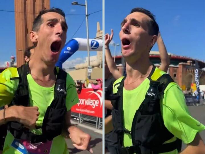 Man With Cerebral Palsy Alex Roca Completes Barcelona Marathon, Video Goes Viral Man With Cerebral Palsy Completes Barcelona Marathon, Video Goes Viral