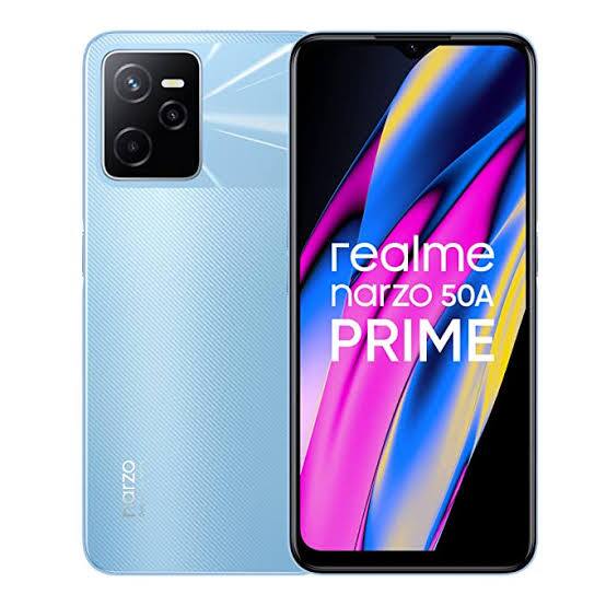 Realme Narzo 50A Prime की शुरुआती कीमत 9,249 रुपये है. इस मोबाइल फोन में 6.6 इंच की एचडी डिस्प्ले, रेजलूशन 2408 × 1080 पिक्सल मिलता है. इसमें Unisoc T612 चिपसेट, 5000mAh की बैटरी, 50MP का AI ट्रिपल रियर कैमरा सेटअप और 8MP का सेल्फी कैमरा दिया गया है.