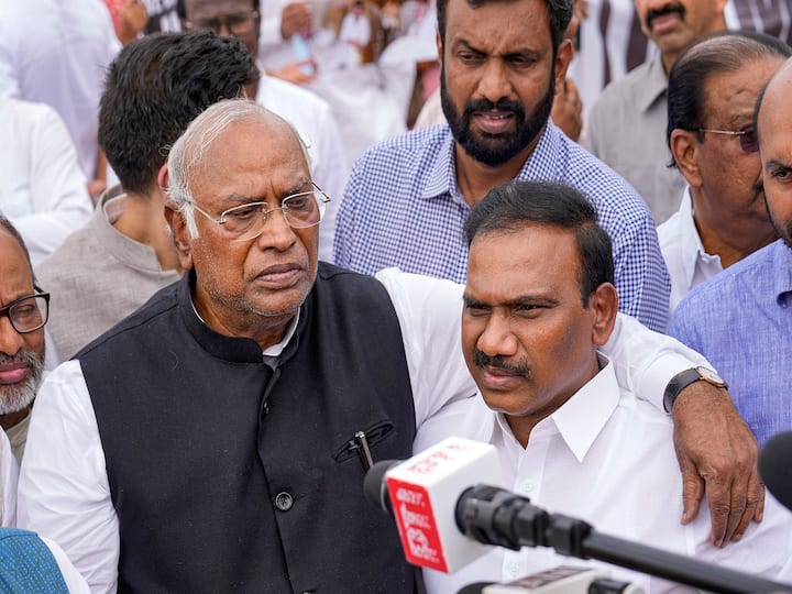 Opposition MPs marched against the ruling government, demanding a Joint Parliamentary Committee (JPC) enquiry into the Adani-Hindenberg issue in parliament.
