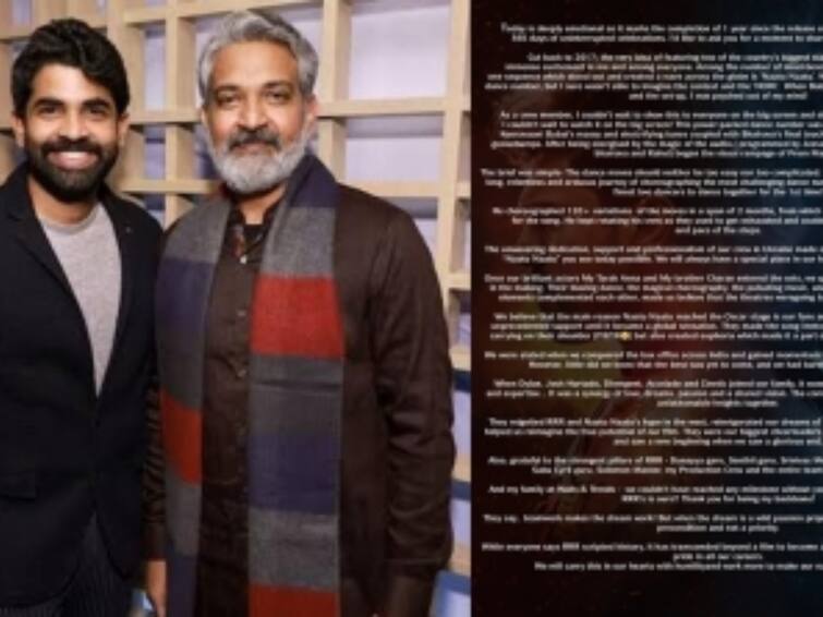 Rajamouli’s Son Karthikeya Celebrates 1 Year Of ‘RRR’; Shares A Heartfelt Note On Social Media