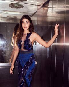 Rhea Chakraborty Photos: నీలిరంగు గౌనులో రియా చక్రవర్తి లేటెస్ట్ ఫొటోస్