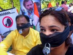 राहुल गांधी पर कार्रवाई के खिलाफ कांग्रेस कार्यकर्तांओं ने मुंह पर लगाया ताला, CM शिवराज सिंह चौहान ने ऐसे कसा तंज