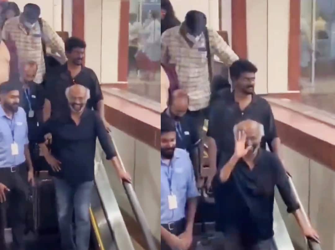 actor superstar Rajinikanth travels to Kochi for jailer movie shooting with Nelson and crew Jailer: கொச்சியில் கெத்து காட்டும் சூப்பர்ஸ்டார்.. இறுதிக்கட்ட படப்பிடிப்பில் ஜெயிலர்... வைரலாகும் வீடியோ..!