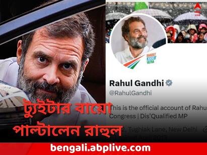 Rahul Gandhi changed his twitter Bio to Disqualified MP Rahul Gandhi: নিজেকে অযোগ্য বললেন, পাল্টে ফেললেন ট্যুইটার বায়ো, চমক রাহুলের