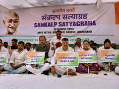 'Sankalp Satyagraha': Congress Stages Nation-Wide Protest Over Rahul Gandhi's Disqualification As MP — IN PICS
