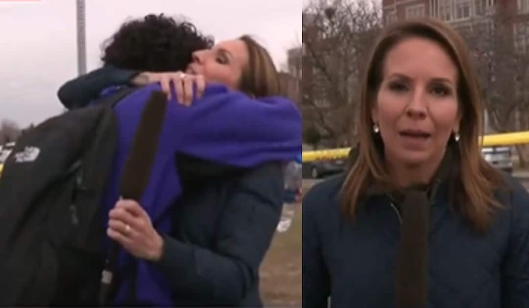 viral fox tv reporter hug son live on air reporting shooting in school Viral Video: ਸਕੂਲ 'ਚ ਚੱਲੀਆਂ ਗੋਲੀਆਂ, ਮਾਂ ਬਾਹਰ ਕਰਦੀ ਰਹੀ ਰਿਪੋਰਟਿੰਗ! ਬੇਟੇ ਨੂੰ ਸੁਰੱਖਿਅਤ ਦੇਖ ਕੇ ਲਾਈਵ ਟੀਵੀ 'ਤੇ ਜੱਫੀ ਪਾਈ
