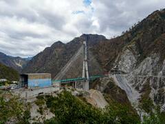 India's First Cable Railway Bridge Over Anji River Closer To Completion — IN PICS