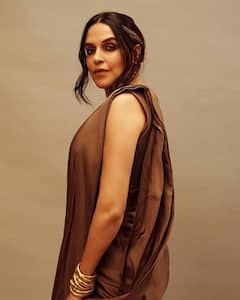 Neha Dhupia Dazzles In An Olive Green Saree. See Pics