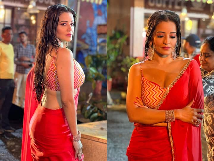 Monalisa, who has been shooting for her upcoming show Beqaboo, shared BTS pics on social media. Check out