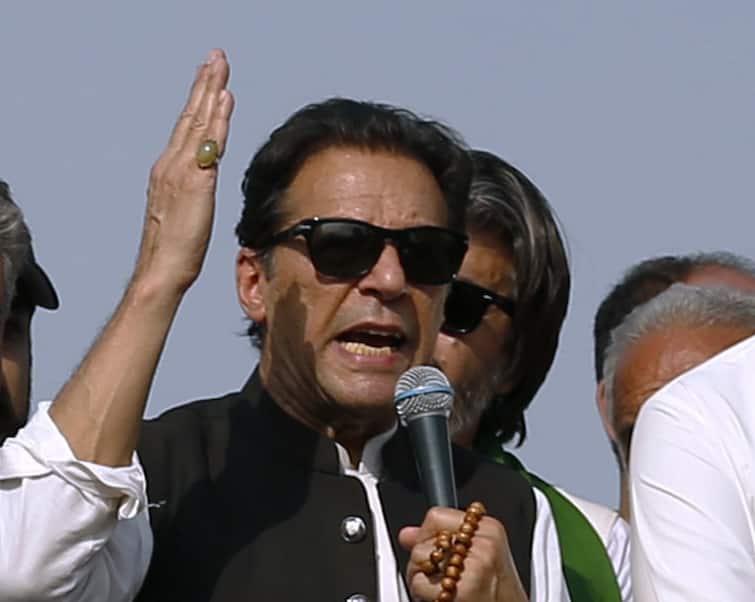 Imran Khan Vs Shehbaz Sharif Govt Pakistan Former PM And PTI Chief Lahore Rally In Minar E Pakistan Targets Ruling Party |  ‘I am not a terrorist…’, said Imran Khan