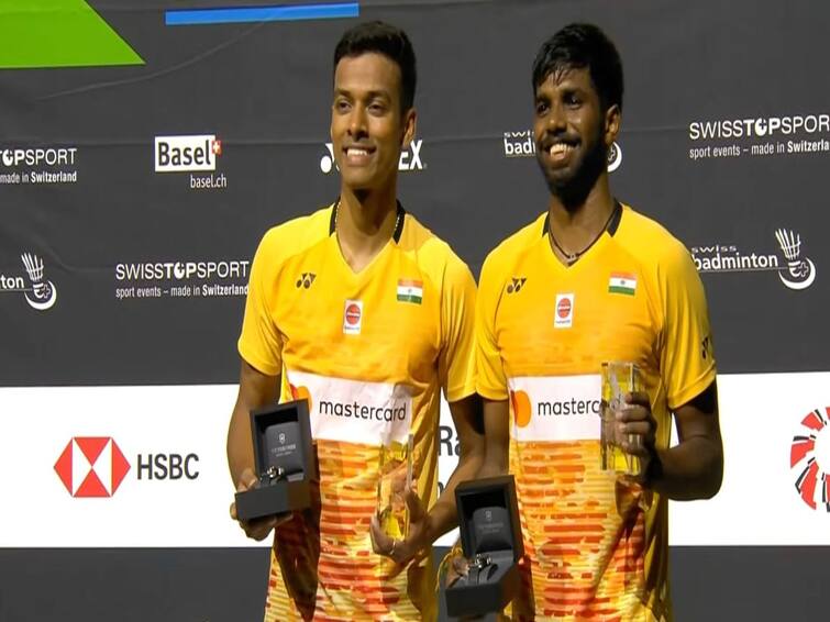 Swiss Open 2023: Satwiksairaj Rankireddy and Chirag Shetty win doubles Super 300 title know details Swiss Open 2023 : सात्विकसाईराज आणि चिरागची कमाल, स्विस ओपनमध्ये पटकावलं 'सुपर 300' चं जेतेपद