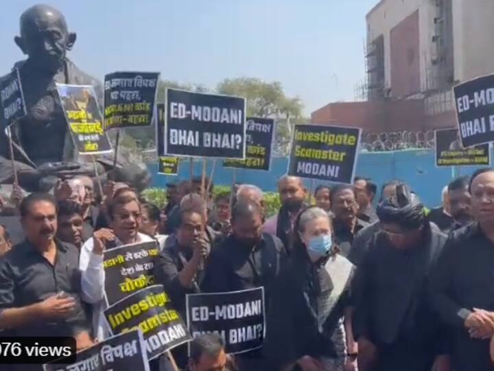 During the protest, Kharge recalled all the questions that Rahul Gandhi raised in the Lok Sabha on the Adani issue. He asked why the Centre was afraid of constituting a Joint Parliamentary Committee (JPC) to conduct a probe into the Adani issue. Kharge claimed the reason behind no JPC so far was that the Centre is afraid of the outcome and 'Jo darte hain wo kabi na kabhi marte bhi hai' (those who fear, definitely die someday).