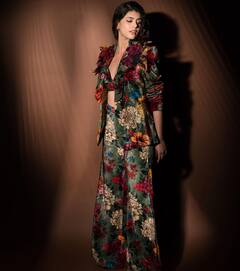 Sanjana Sanghi Looks Colourful As She Wears A Floral Outfit For 'Iconic Gold Awards'. See Pics