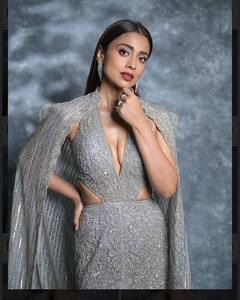 Shriya Saran Dazzles In A Silver Gown. Take A Look