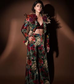 Sanjana Sanghi Looks Colourful As She Wears A Floral Outfit For 'Iconic Gold Awards'. See Pics