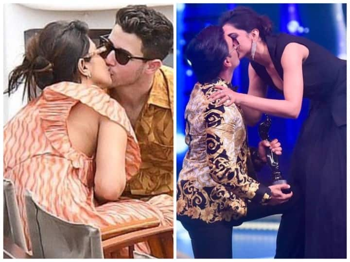 Celebs Kissing In Public: बॉलीवुड के कई कपल खुलेआम एक-दूसरे पर प्यार लुटाते हैं. कई सेलेब्स तो पब्लिक में किस करते हुए नजर आ चुके हैं. यहां पर जानिए कौन हैं वे सितारे.