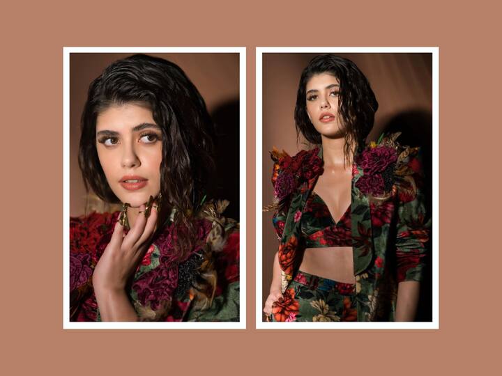Sanjana Sanghi was recently seen in a floral outfit as she attended the 'Iconic Gold Awards' and she looked stunning in it.