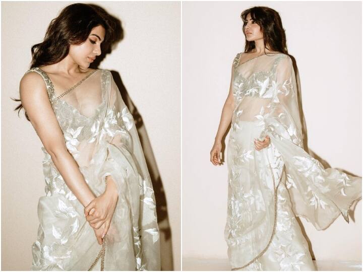 Samantha Saree Price: साउथ एक्ट्रेस समांथा एक फैशनिस्टा हैं जो अक्सर अपने बेबाक अंदाज से सभी को हैरान कर देती हैं. फिलहाल समांथा अपनी ऑर्गेंजा साड़ी की तस्वीरों को लेकर चर्चा में हैं.