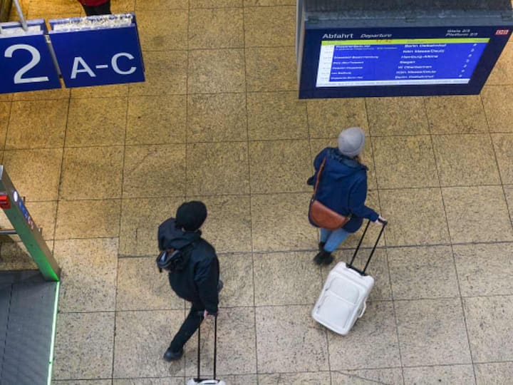 Thousands of Germans were left in the lurch as a major strike brought much of Germany's air traffic, rail service and commuter lines to a halt on Monday.
