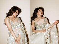 Samantha Ruth Prabhu: समंथाच्या ऑर्गेंजा साडीनं वेधलं चाहत्यांचं लक्ष; किंमत ऐकून व्हाल अवाक्!