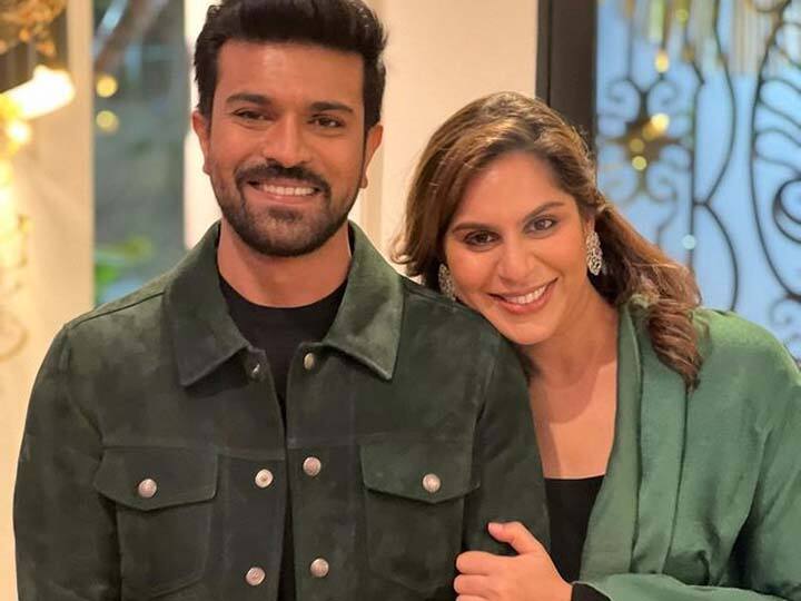 Ram Charan sits on wife Upasana Konidela lap she wishes husband on his birthday see here Ram Charan Birthday: पत्नी की गोद में बैठे हुए दिखे राम चरण, बर्थडे पर उपासना ने शेयर की ये खास तस्वीरें