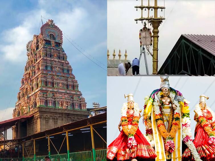 Villupuram news Panguni Uthra flag hoisting today at mailam Murugan temple devotees Sami darshan TNN மயிலம் முருகன் கோவில் பங்குனி உத்திர கொடியேற்றம் - திரளான பக்தர்கள் சாமி தரிசனம்