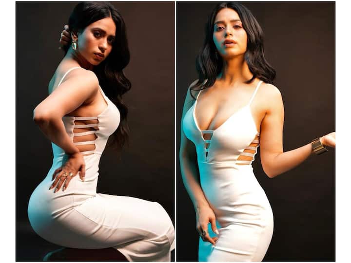 Bigg Boss 16 contestant and actress Soundarya Sharma is casting a spell with her stunning look in a white cutout dress.