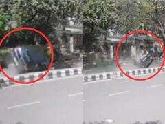 Viral Video: மின்னல் வேகத்தில் சென்ற கார்.. மற்றொரு காருடன் மோதி பயங்கர விபத்து - 12ம் வகுப்பு மாணவன் படுகாயம்