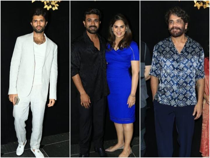 Ram Charan B'day Bash: साउथ के सुपर स्टार रामचरण ने बीते दिन अपना बर्थडे सेलिब्रेट किया. एक्टर के बर्थडे बैश में नागार्जुन, विजय देवरकोंडा समेत साउथ फिल्म इंडस्ट्री के तमाम सितारे पहुंचे थे.