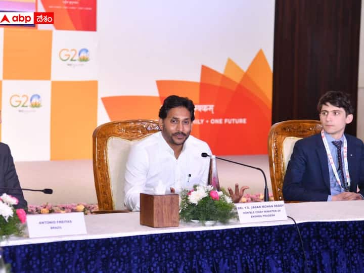 AP Cm YS Jagan Mohan Reddy attends G20 summit 2023 in visakhapatnam Jagan G 20: ప్రతి ఒక్కరికీ ఇల్లు కల్పించాలన్నది మా ఉద్దేశం -  విశాఖ జి-20 సదస్సులో సీఎం జగన్
